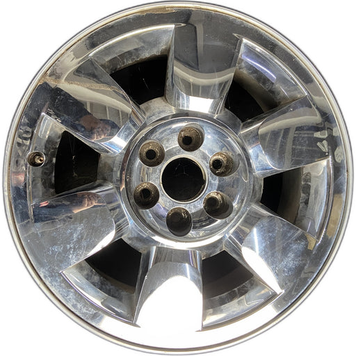 20" SIERRA 1500 PICKUP 09-11 20x8.5, 6 spoke, chrome, flat faced spoke, - Front View