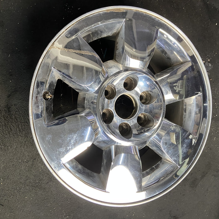 20" SIERRA 1500 PICKUP 09-11 20x8.5, 6 spoke, chrome, flat faced spoke, - Side Profile
