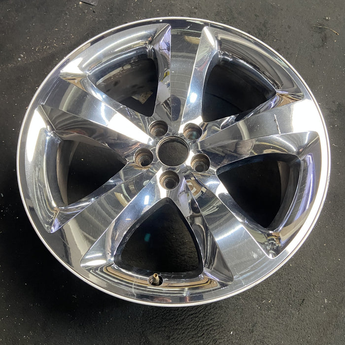 20" CHALLENGER 11-12 20x8, , chrome clad, lug nut centered between spokes - Side Profile