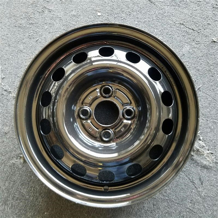 14" CIVIC 92 14x5 steel Htbk Si black Original OEM Wheel Rim - Front View