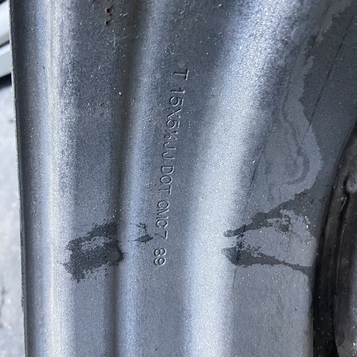 15" SUNRUNNER 92-95 , steel, 6 slot Original OEM Wheel Rim - Back View