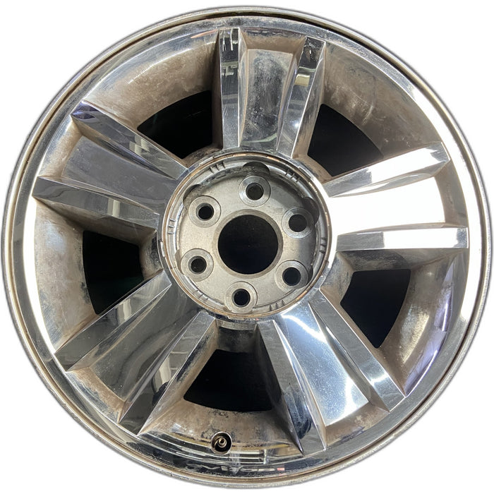 20" AVALANCHE 1500 09-10 20x8.5, 5 spoke, covered lug nuts, grooved spoke - Front View