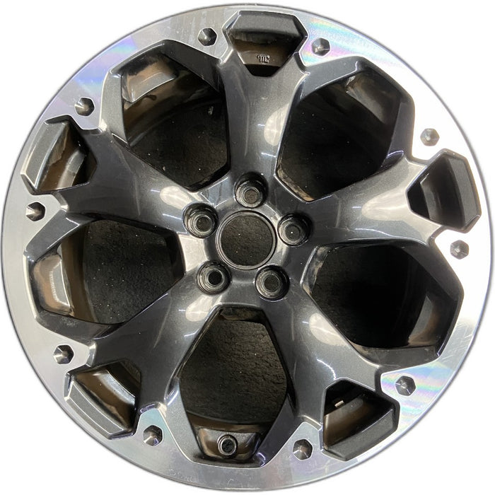17" XV CROSSTREK 21 17x7 alloy machined face dark gray pockets outer machined - Front View