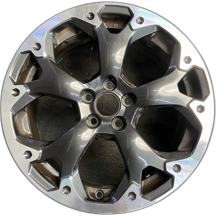 17" XV CROSSTREK 21 17x7 , machined face, dark gray pockets Original OEM Wheel - Front View