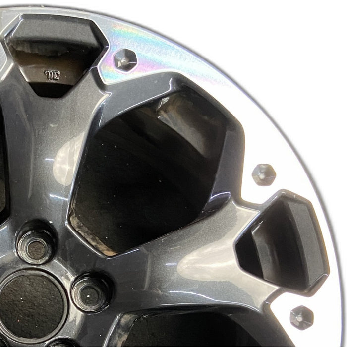 17" XV CROSSTREK 21 17x7 alloy machined face dark gray pockets outer machined - Side Profile