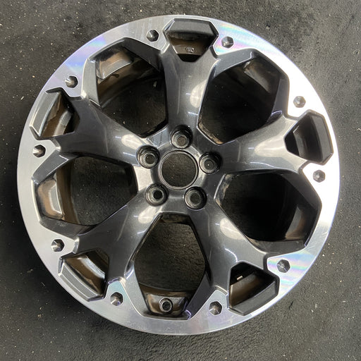 17" XV CROSSTREK 21 17x7 , machined face, dark gray pockets Original OEM Wheel - Angle View