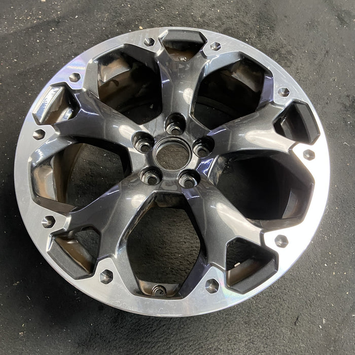 17" XV CROSSTREK 21 17x7 , machined face, dark gray pockets Original OEM Wheel - Side Profile