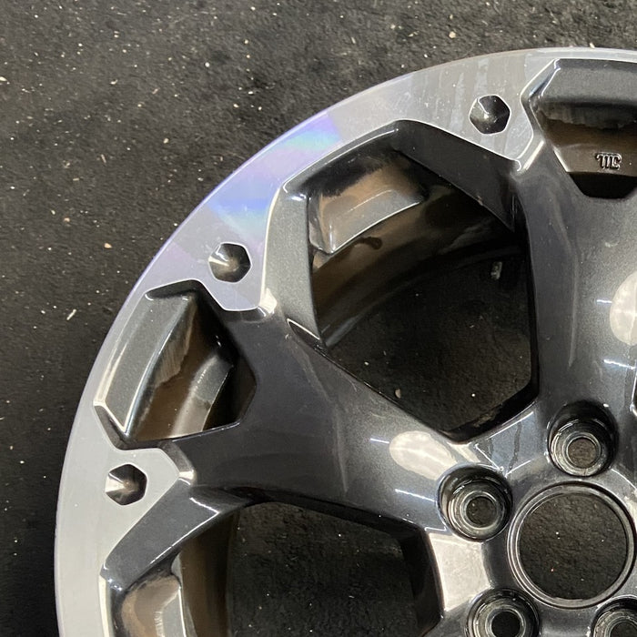 17" XV CROSSTREK 21 17x7 alloy machined face dark gray pockets outer machined - Side Profile