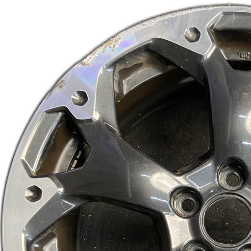 17" XV CROSSTREK 21 17x7 alloy machined face dark gray pockets outer machined - Angle View