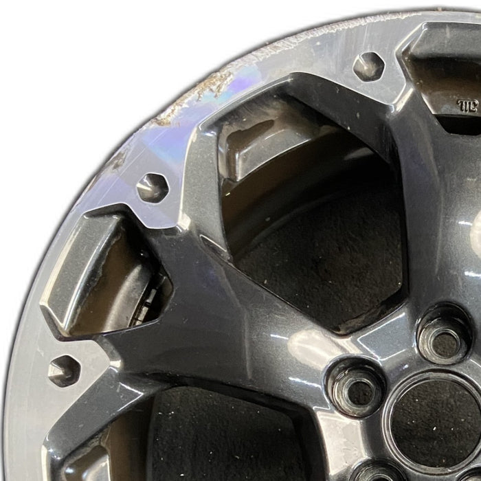 17" XV CROSSTREK 21 17x7 alloy machined face dark gray pockets outer machined - Angle View