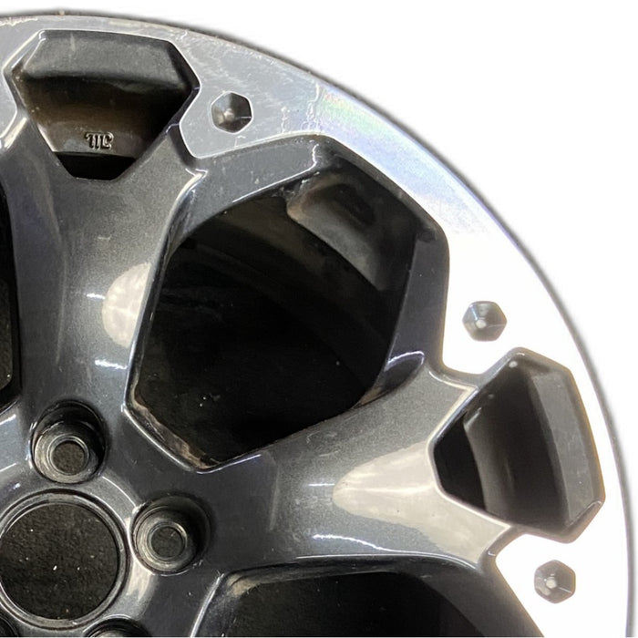 17" XV CROSSTREK 21 17x7 alloy machined face dark gray pockets outer machined - Side Profile