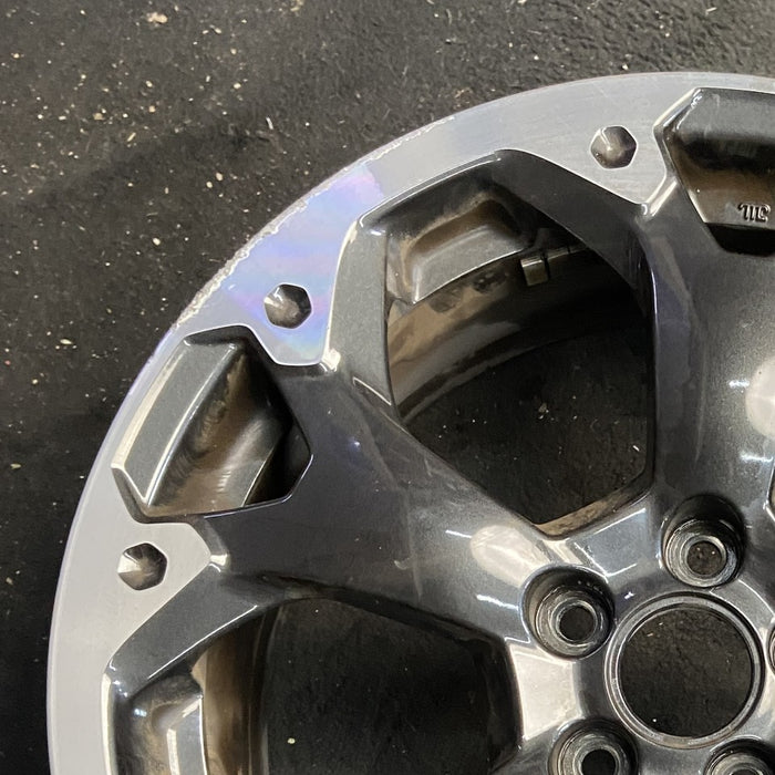 17" XV CROSSTREK 21 17x7 alloy machined face dark gray pockets outer machined - Side Profile