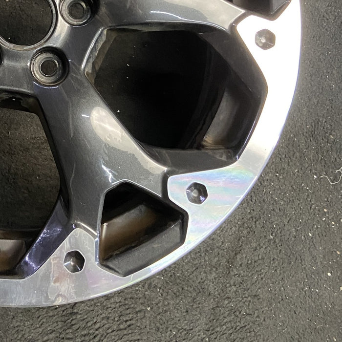 17" XV CROSSTREK 21 17x7 alloy machined face dark gray pockets outer machined - Back View