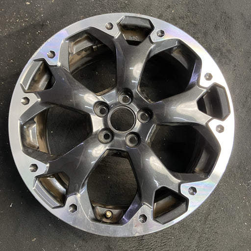 17" XV CROSSTREK 21 17x7 , machined face, dark gray pockets Original OEM Wheel - Angle View
