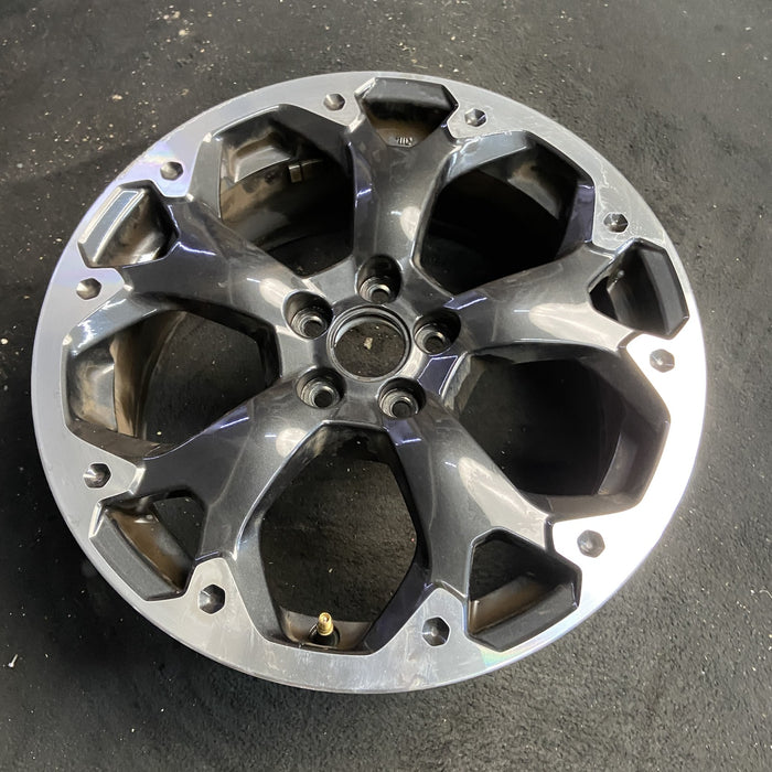 17" XV CROSSTREK 21 17x7 , machined face, dark gray pockets Original OEM Wheel - Side Profile
