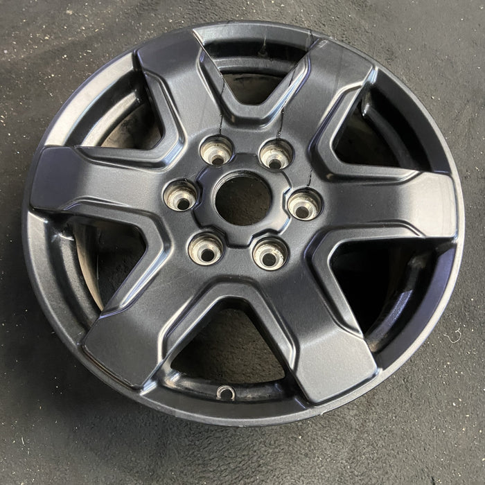 17" BRONCO 21-25 17x7.5, aluminum , gloss black Original OEM Wheel Rim - Side Profile