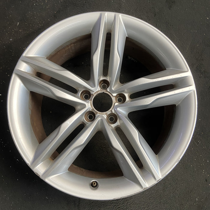 19" AUDI A5 08-09 19x8.5, 5 spoke, double spoke Original OEM Wheel Rim - Angle View