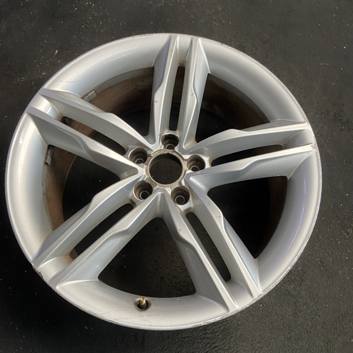 19" AUDI A5 08-09 19x8.5, 5 spoke, double spoke Original OEM Wheel Rim - Side Profile