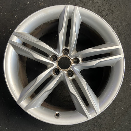 19" AUDI A5 08-09 19x8.5, 5 spoke, double spoke Original OEM Wheel Rim - Angle View