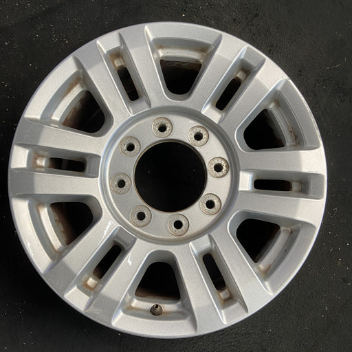 18" FORD F250SD PICKUP 17 18x8 , aluminum, 12 spoke , silver Original OEM Wheel - Angle View