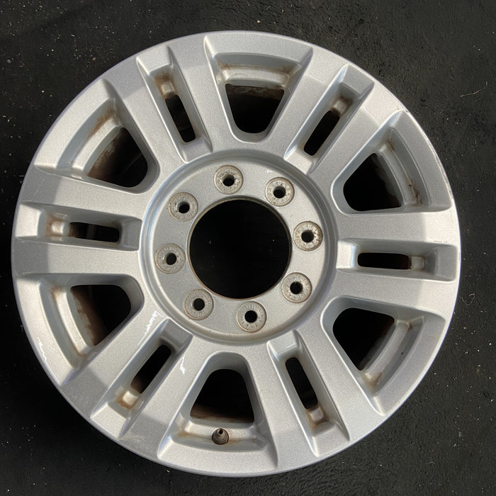 18" FORD F250SD PICKUP 17 18x8 , aluminum, 12 spoke , silver Original OEM Wheel - Angle View