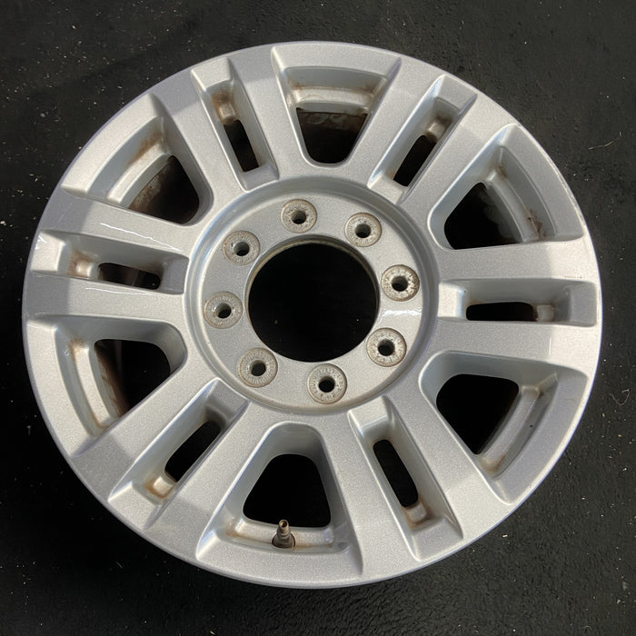 18" FORD F250SD PICKUP 17 18x8 , aluminum, 12 spoke , silver Original OEM Wheel - Side Profile