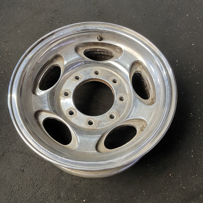 16" EXCURSION 00-05 , aluminum, 5 oval openings Original OEM Wheel Rim - Close-Up Detail