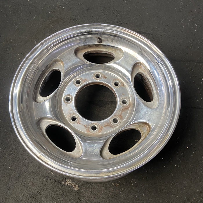 16" EXCURSION 00-05 , aluminum, 5 oval openings Original OEM Wheel Rim - Close-Up Detail