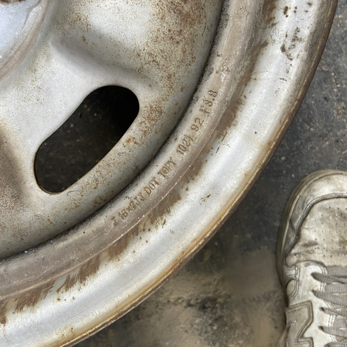 16" ISUZU TROOPER 92-02 , steel Original OEM Wheel Rim - Back View