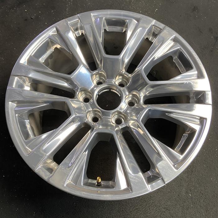 20" SIERRA 1500 PICKUP 19 , 20x9, 12 spoke, V spoke, opt RTL Original OEM Wheel - Side Profile