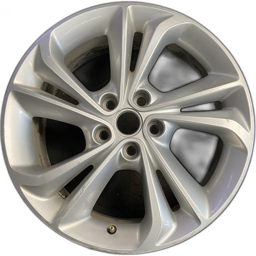 18" ENCORE GX 20 18x7.5 5 split spoke silver opt RQH Original OEM Wheel Rim - Front View