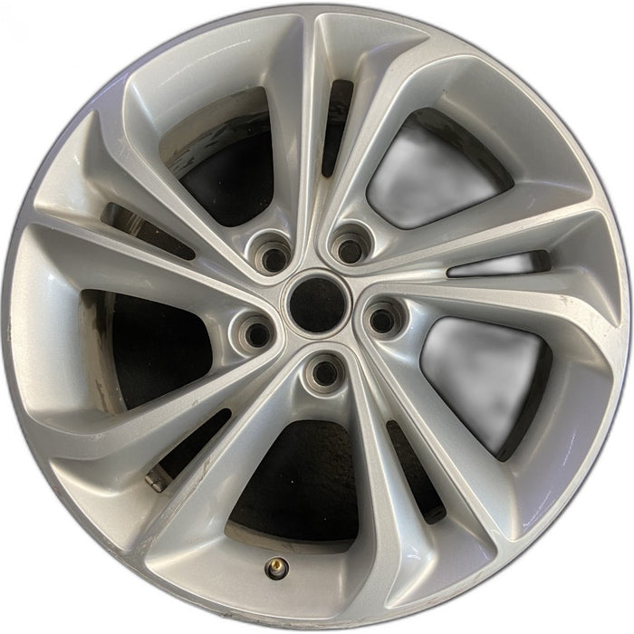 18" ENCORE GX 20 18x7.5 5 split spoke silver opt RQH Original OEM Wheel Rim - Front View