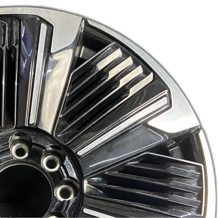 24" ESCALADE IQ 25 24x9 single spoke gloss black opt RDV Original OEM Wheel Rim - Side Profile