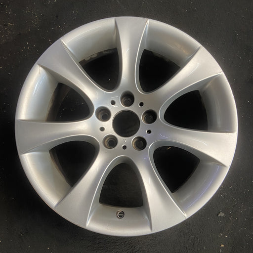 18" BMW 525i 04-05 18x8 , 7 spoke, flared end spoke Original OEM Wheel Rim - Angle View