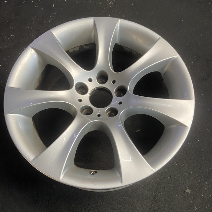 18" BMW 525i 04-05 18x8 , 7 spoke, flared end spoke Original OEM Wheel Rim - Side Profile