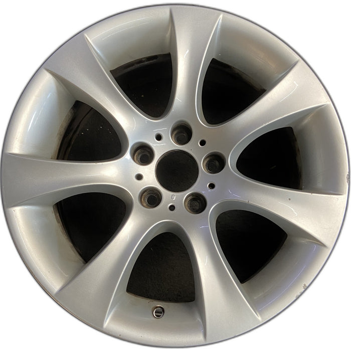 18" BMW 525i 04-05 18x8 , 7 spoke, flared end spoke Original OEM Wheel Rim - Front View