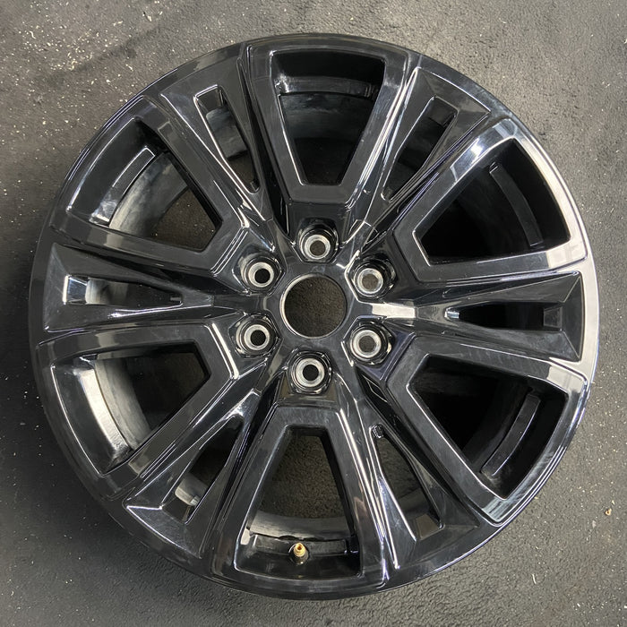 20" FORD F150 PICKUP 24-25 20x8.5, , split spoke, , black Original OEM Wheel Rim - Angle View