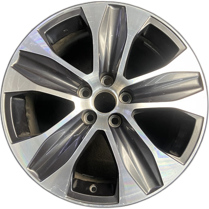 18" HIGHLANDER 20-21 18x8 alloy 5 spoke machined dark gray Original OEM Wheel - Front View