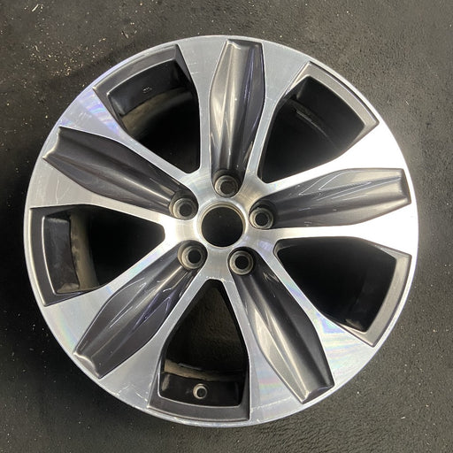 18" HIGHLANDER 20-21 18x8 alloy 5 spoke machined dark gray Original OEM Wheel - Front View