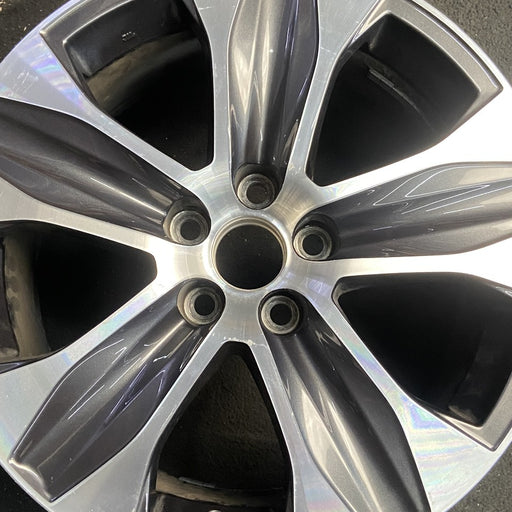 18" HIGHLANDER 20-21 18x8 alloy 5 spoke machined dark gray Original OEM Wheel - Angle View