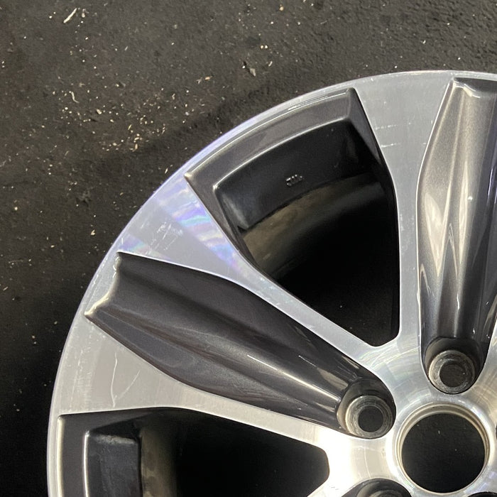 18" HIGHLANDER 20-21 18x8 alloy 5 spoke machined dark gray Original OEM Wheel - Side Profile
