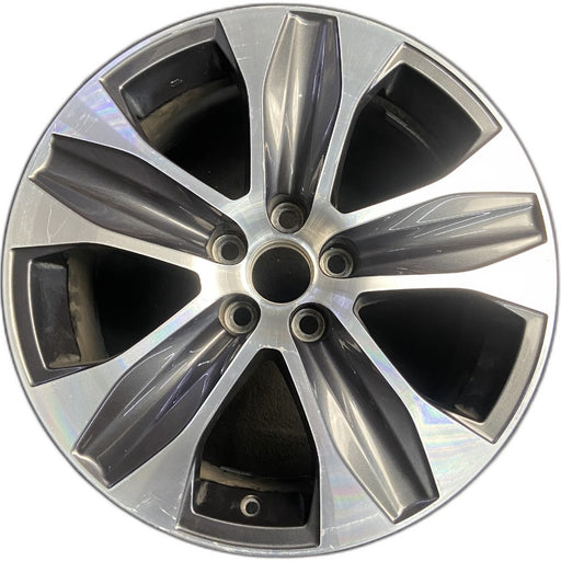 18" HIGHLANDER 20-21 18x8 alloy 5 spoke machined dark gray Original OEM Wheel - Front View