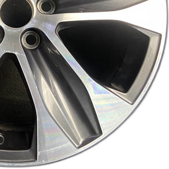 18" HIGHLANDER 20-21 18x8 alloy 5 spoke machined dark gray Original OEM Wheel - Close-Up Detail