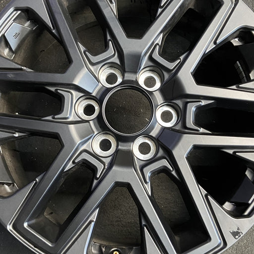 20" SEQUOIA 23-25 20x8 open spoke 6 spoke matte black Original OEM Wheel Rim - Angle View