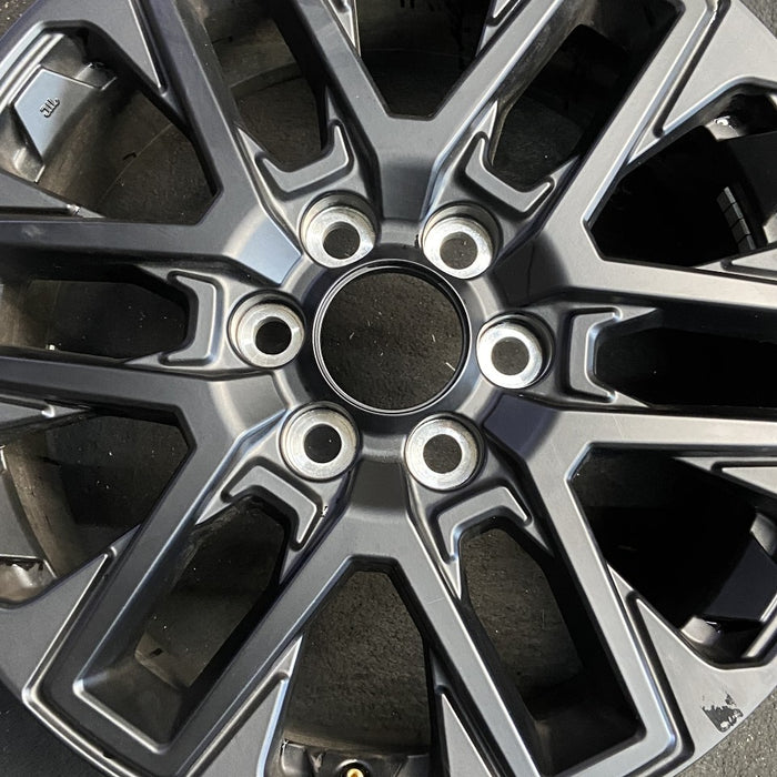 20" SEQUOIA 23-25 20x8 open spoke 6 spoke matte black Original OEM Wheel Rim - Angle View