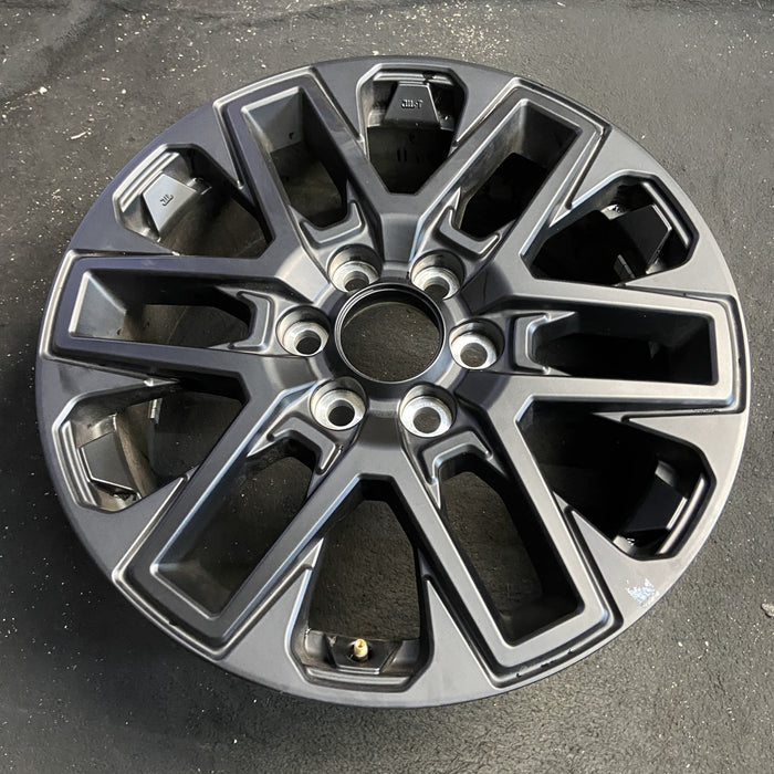 20" SEQUOIA 23-25 20x8, open spoke , matte black Original OEM Wheel Rim - Side Profile