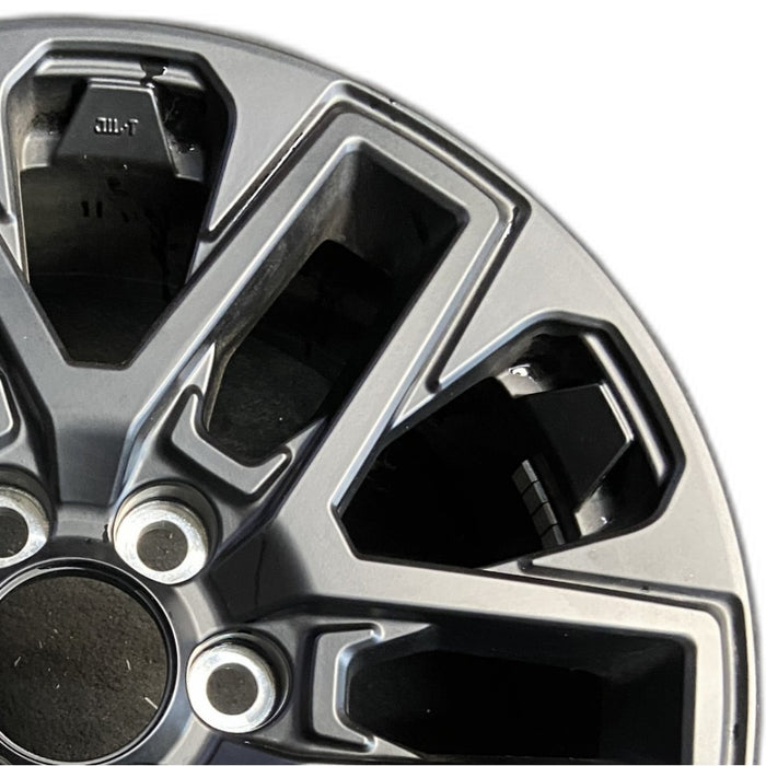 20" SEQUOIA 23-25 20x8 open spoke 6 spoke matte black Original OEM Wheel Rim - Side Profile