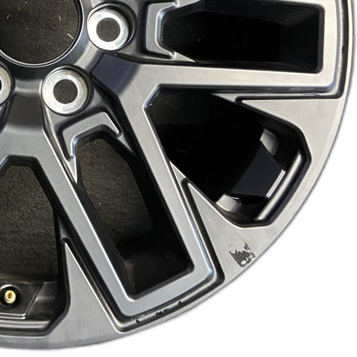 20" SEQUOIA 23-25 20x8 open spoke 6 spoke matte black Original OEM Wheel Rim - Close-Up Detail
