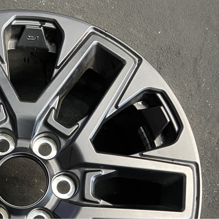 20" SEQUOIA 23-25 20x8 open spoke 6 spoke matte black Original OEM Wheel Rim - Close-Up Detail