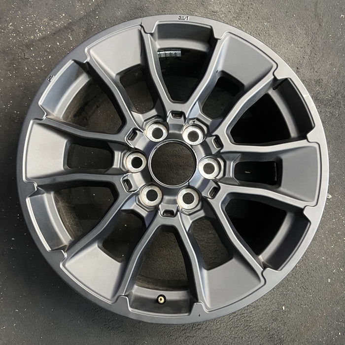 20" SEQUOIA 24-25 20x8.5, 6 Y spoke, black Original OEM Wheel Rim - Angle View
